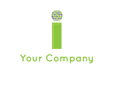 letter i with disco ball logo