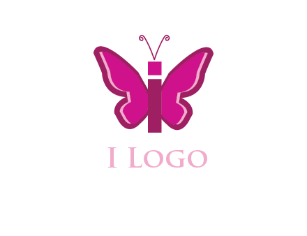 letter i incorporated with butterfly logo
