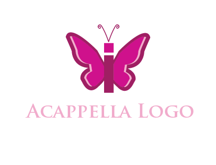 letter i incorporated with butterfly logo