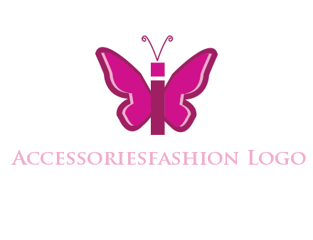 letter i incorporated with butterfly logo