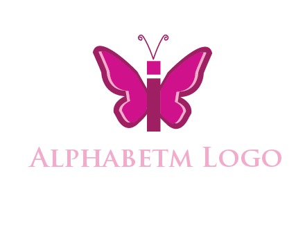 letter i incorporated with butterfly logo