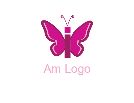 letter i incorporated with butterfly logo