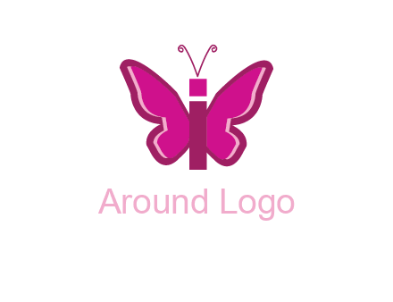letter i incorporated with butterfly logo