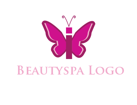letter i incorporated with butterfly logo