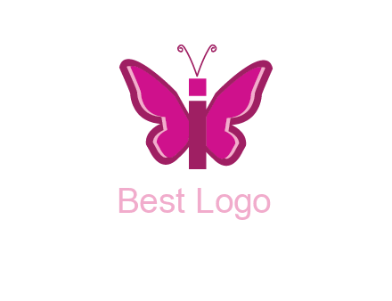 letter i incorporated with butterfly logo