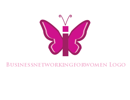 letter i incorporated with butterfly logo