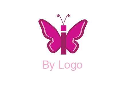 letter i incorporated with butterfly logo