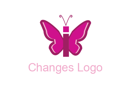 letter i incorporated with butterfly logo