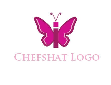 letter i incorporated with butterfly logo