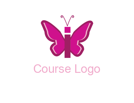 letter i incorporated with butterfly logo