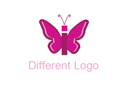 letter i incorporated with butterfly logo