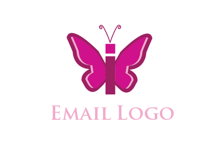 letter i incorporated with butterfly logo