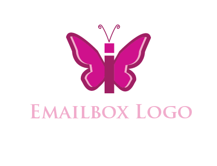 letter i incorporated with butterfly logo