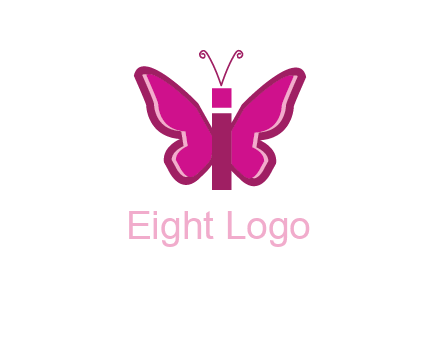 letter i incorporated with butterfly logo