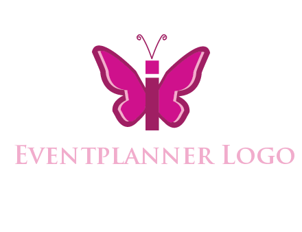 letter i incorporated with butterfly logo