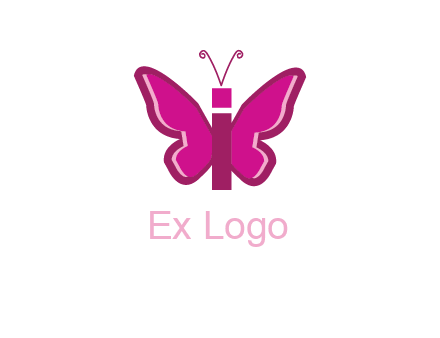 letter i incorporated with butterfly logo