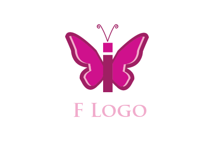 letter i incorporated with butterfly logo