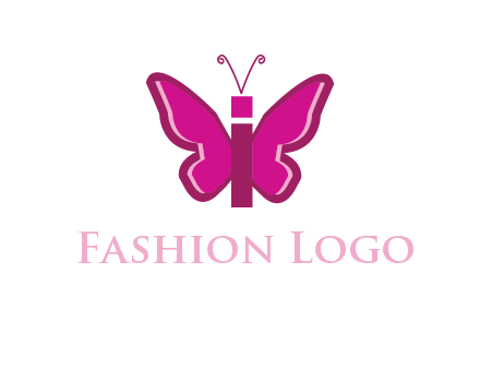 letter i incorporated with butterfly logo