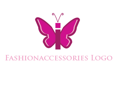letter i incorporated with butterfly logo