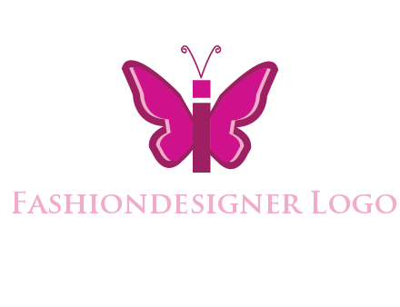 letter i incorporated with butterfly logo
