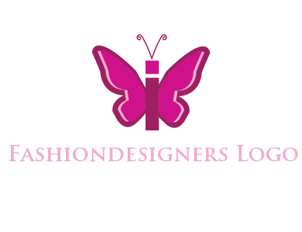 letter i incorporated with butterfly logo