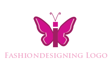 letter i incorporated with butterfly logo