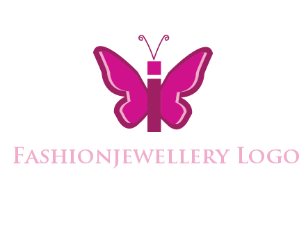 letter i incorporated with butterfly logo