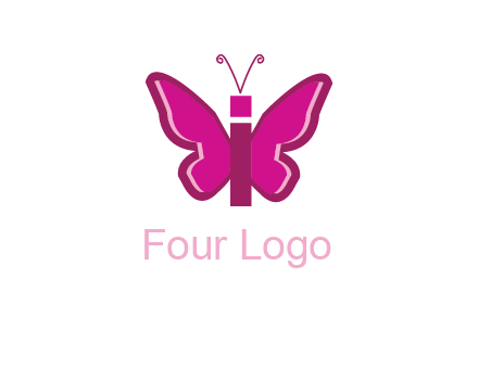 letter i incorporated with butterfly logo