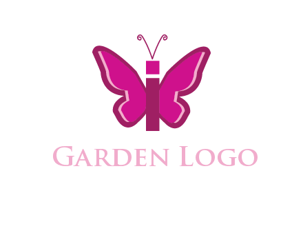 letter i incorporated with butterfly logo