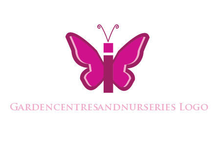 letter i incorporated with butterfly logo