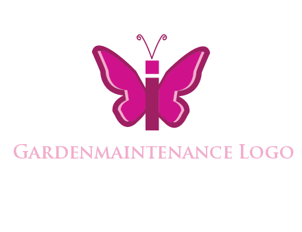 letter i incorporated with butterfly logo