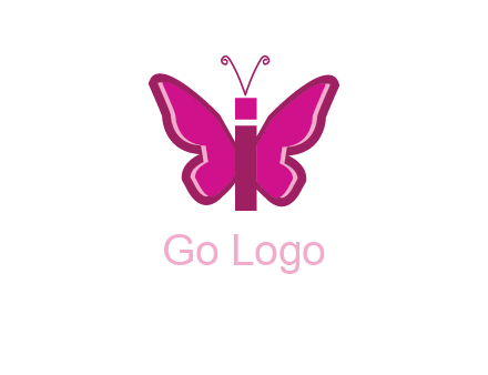 letter i incorporated with butterfly logo