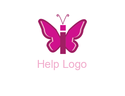 letter i incorporated with butterfly logo