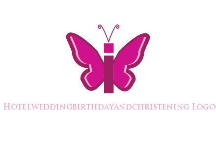 letter i incorporated with butterfly logo