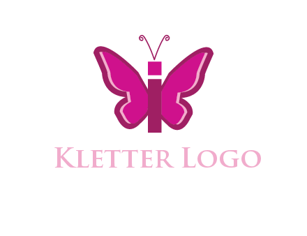 letter i incorporated with butterfly logo