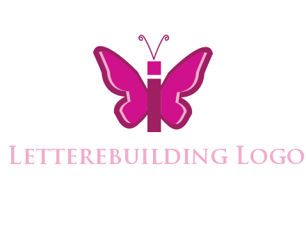 letter i incorporated with butterfly logo