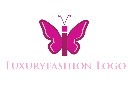 letter i incorporated with butterfly logo