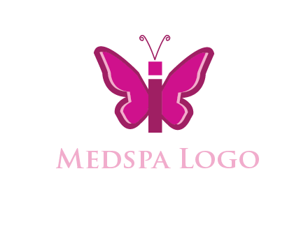 letter i incorporated with butterfly logo