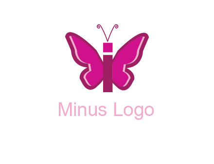letter i incorporated with butterfly logo