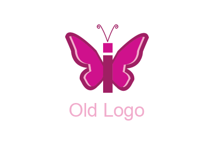 letter i incorporated with butterfly logo