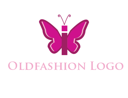 letter i incorporated with butterfly logo