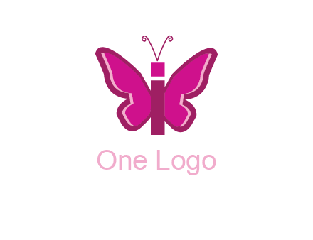 letter i incorporated with butterfly logo