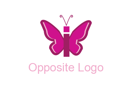 letter i incorporated with butterfly logo