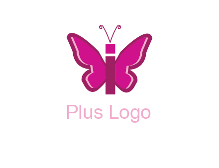 letter i incorporated with butterfly logo