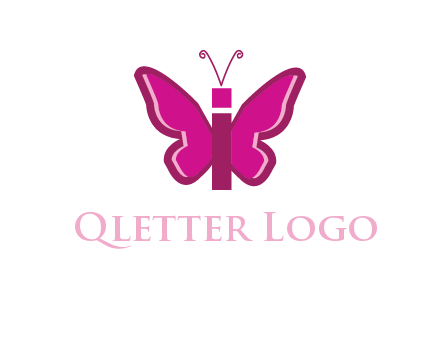letter i incorporated with butterfly logo