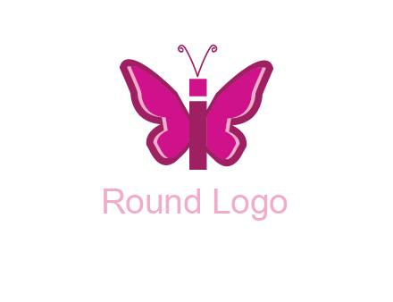 letter i incorporated with butterfly logo
