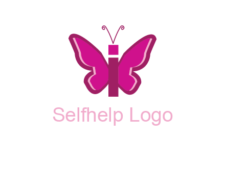 letter i incorporated with butterfly logo