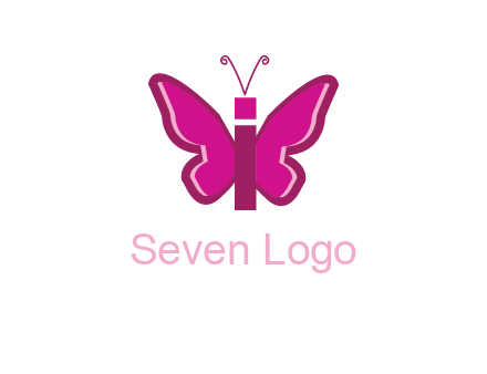 letter i incorporated with butterfly logo