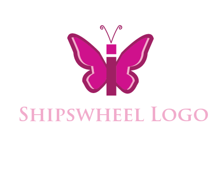 letter i incorporated with butterfly logo