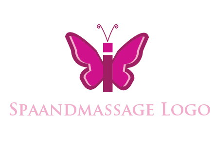 letter i incorporated with butterfly logo